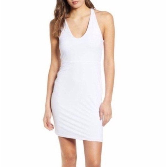 Leith Dresses & Skirts - Leith Women’s Bodycon Dress Stretch Racerback
Tank gray Size Large Y2K 90s